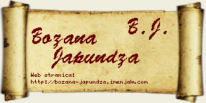 Božana Japundža vizit kartica